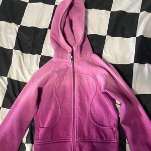 Pink lululemon zip up scuba hoodie